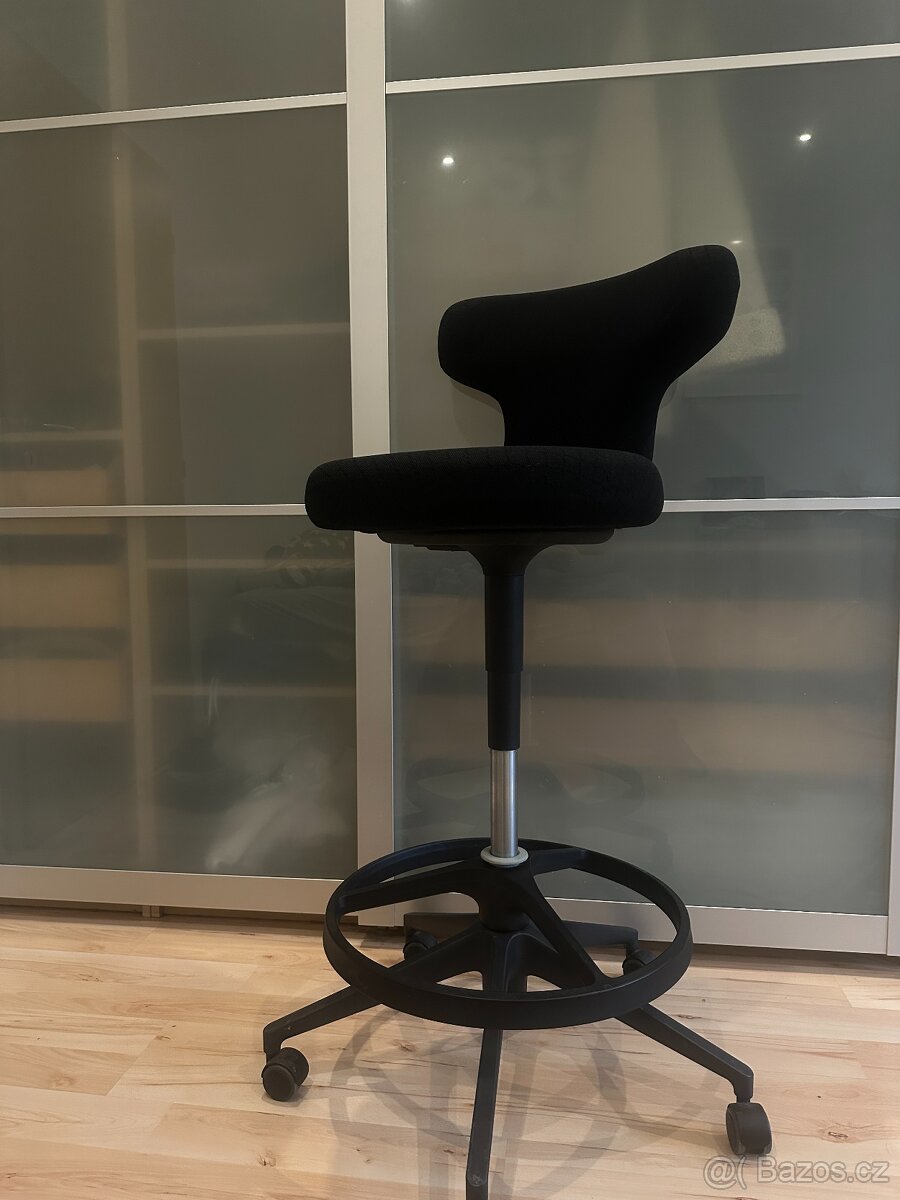 Vitra Pivot High Stool – designová židle, 3 ks, černá - 2