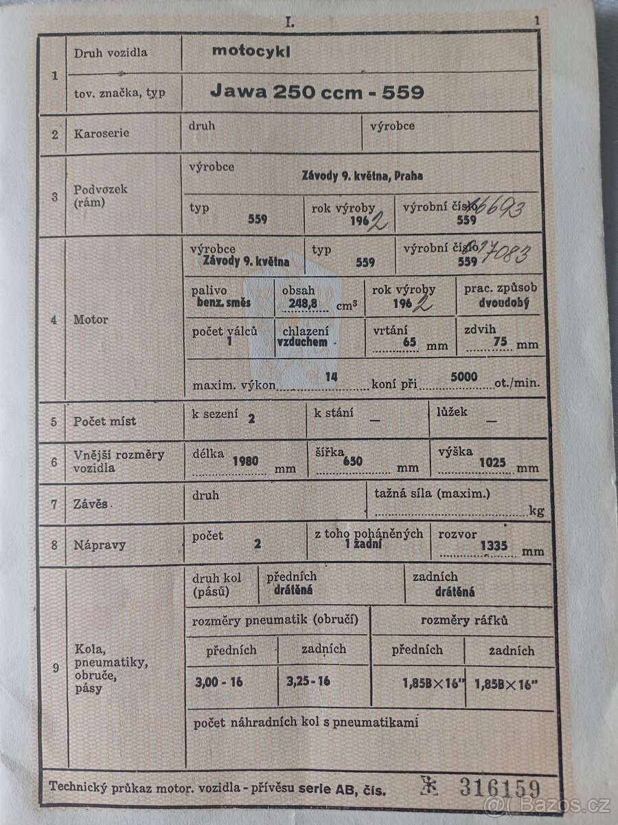 Jawa 250/559, Panelka - 2