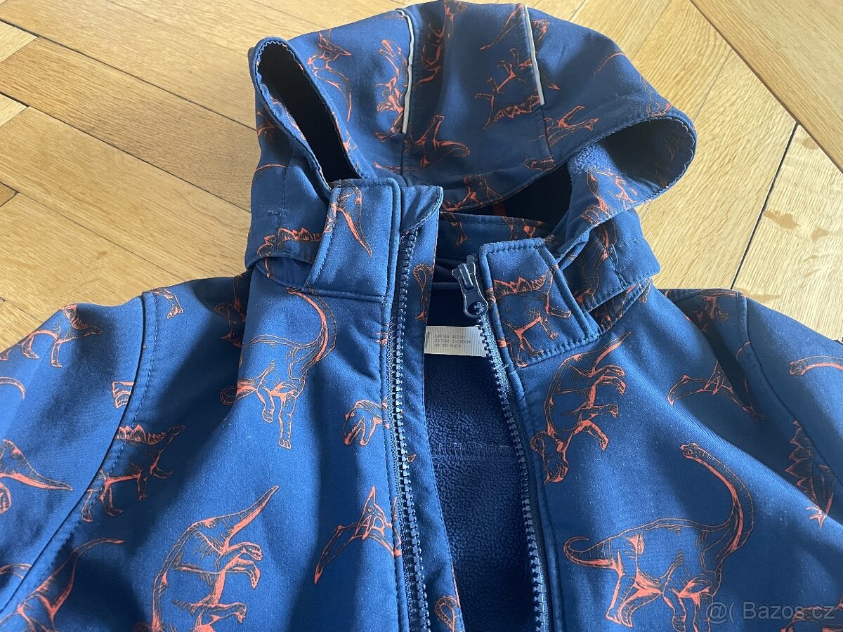softshell bunda H&M 128 dinosaur - 2