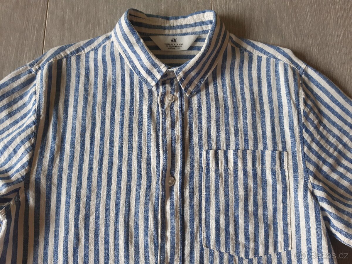 Košile lněná H&M vel. 152 TOP STAV - 2