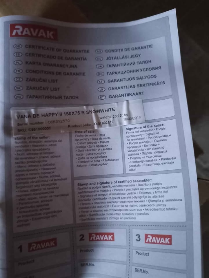 Vana Ravak 150x75 - 2