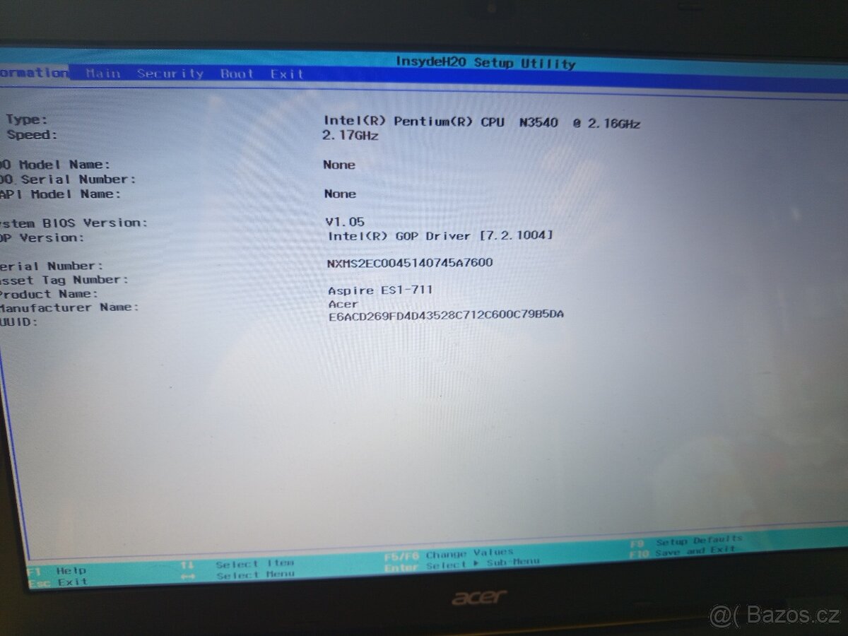 Acer Aspire E17 -es1-711 - 2