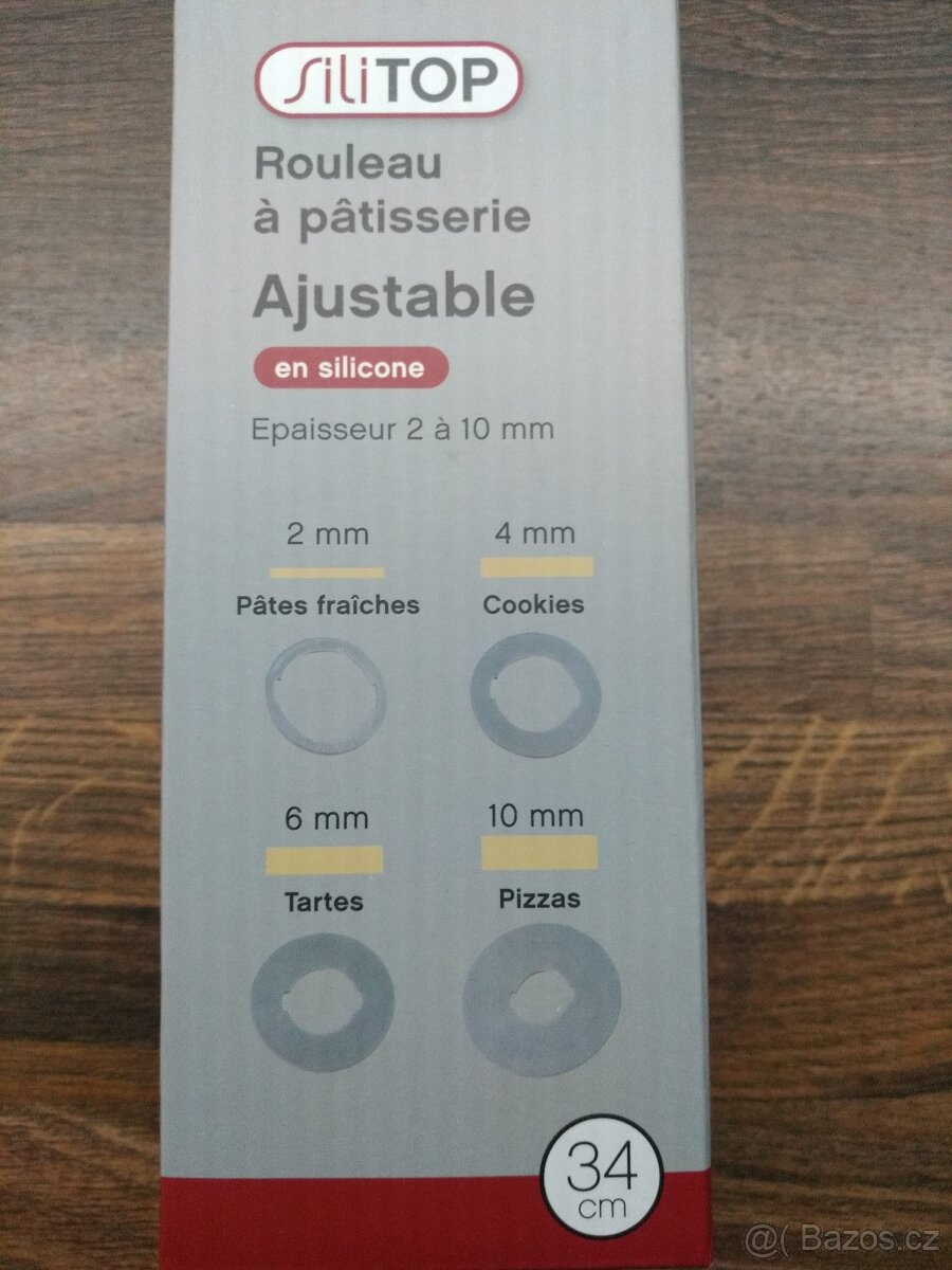 5five váleček na těsto, 34 cm, nastavitelná tloušťka - NOVÝ - 2