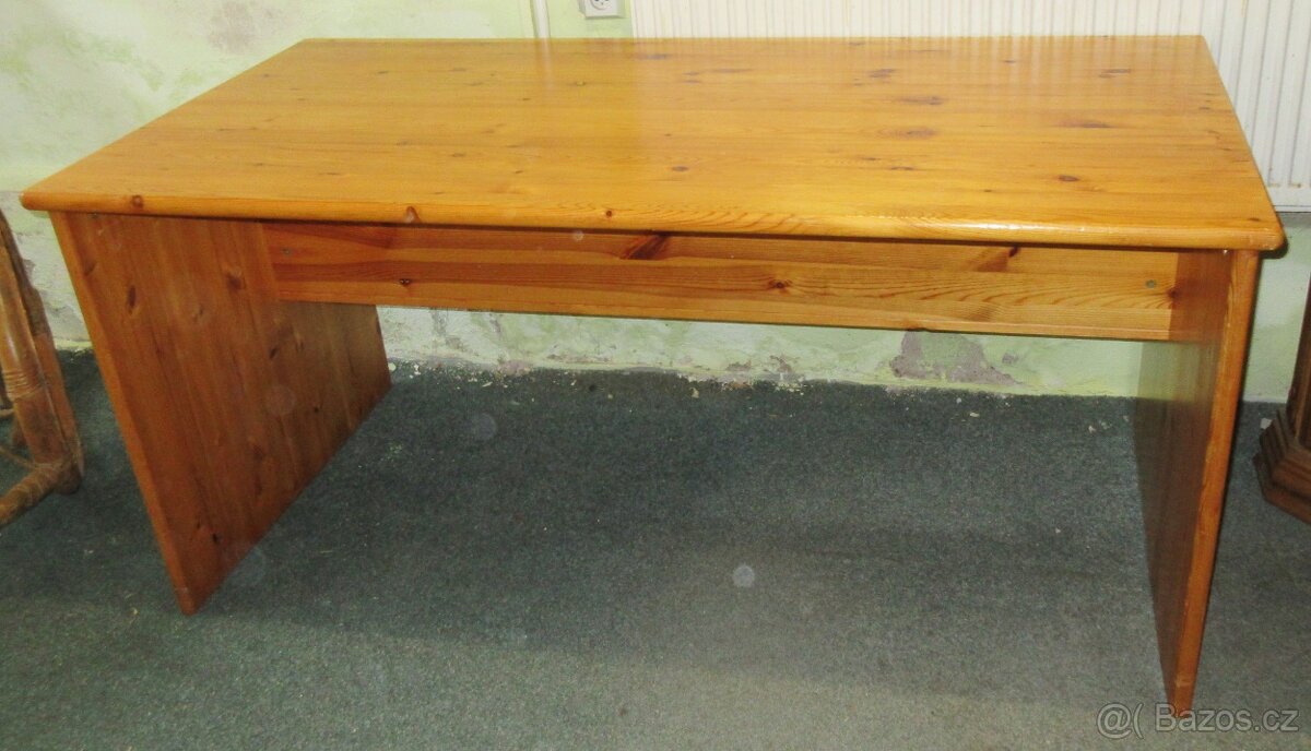 Psací - pracovní stůl z borovice - celomasiv - Výborný stav - 2