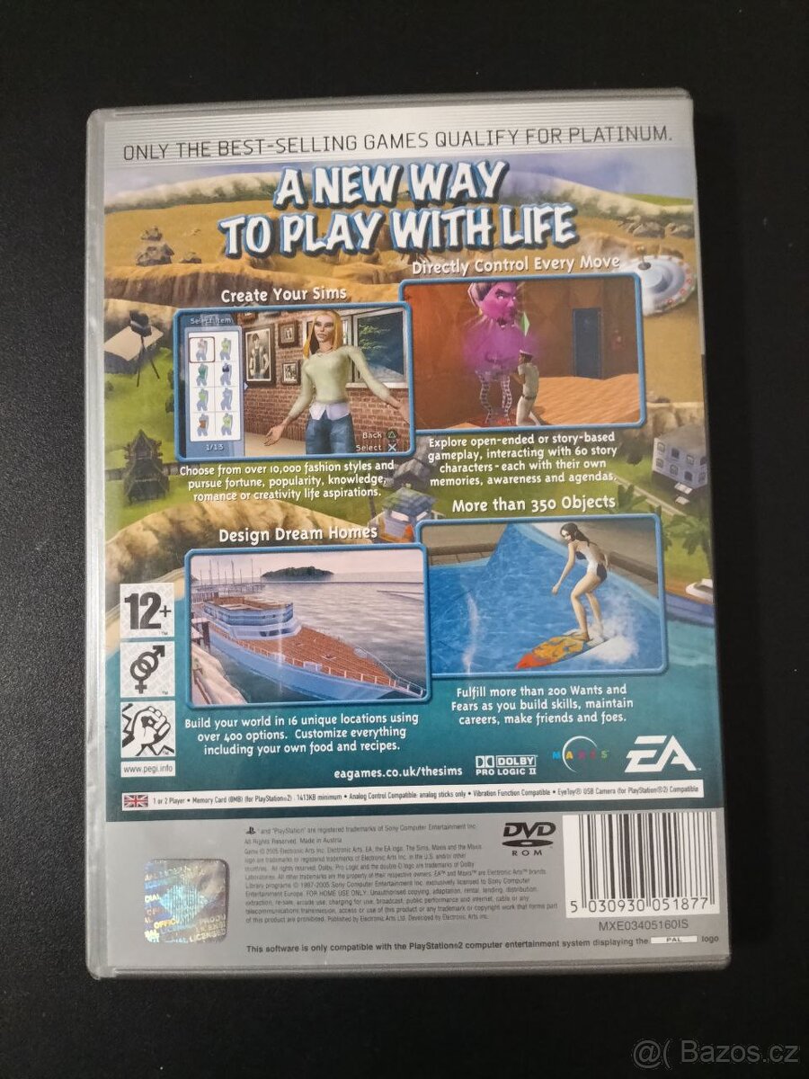 PS2 The Sims 2 Platinum – originál, kompletní, - 2