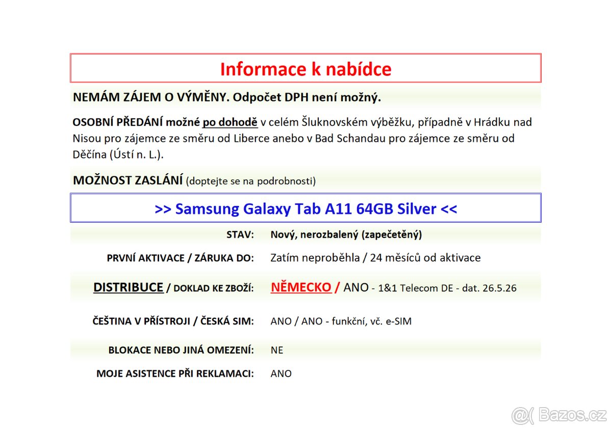 Samsung Galaxy Tab A11 64GB Silver NEROZBALENÝ - 2