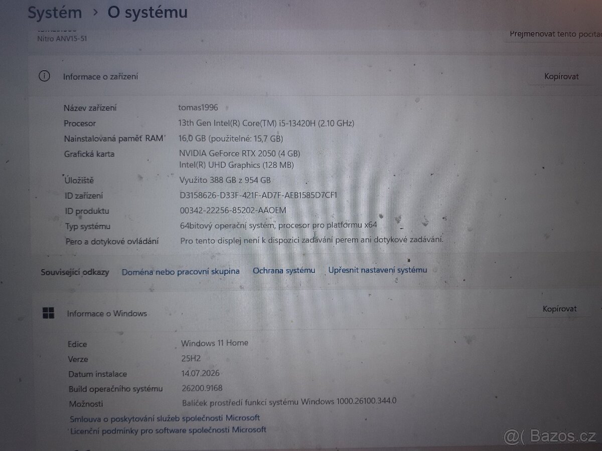 Acer Nitro v 15 - 2