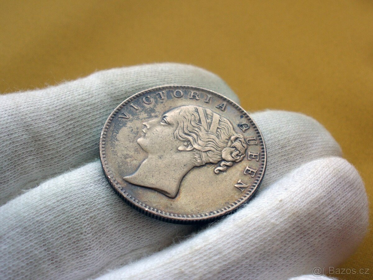 Stříbrná Rupie 1840 (text nad hlavou) - 2