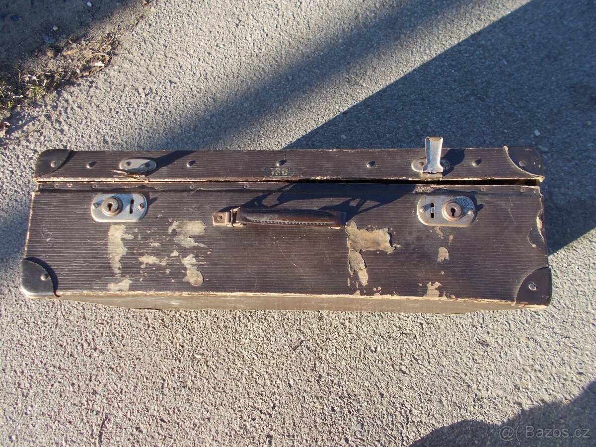 Starožitný kufr papírový - 2