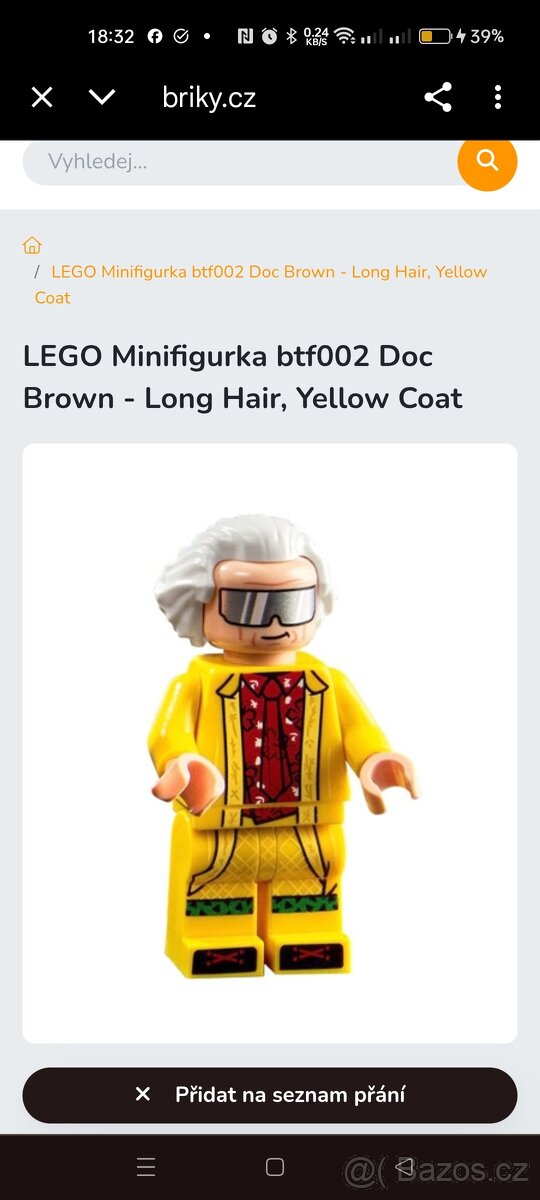 Lego Minifigure Ideas - Doc Brown Navrat do budoucnosti - 2