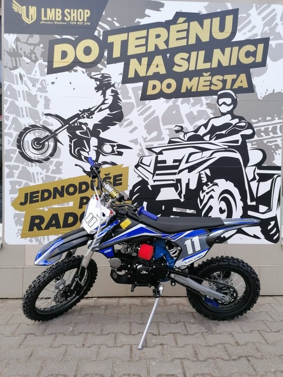 Pitbike Shark 125cc 17/14 E-start modrá - 2