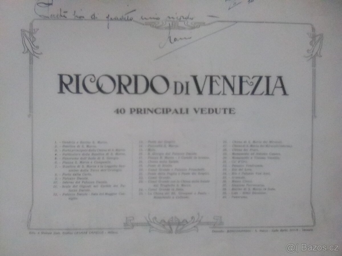 Atlas fotografií Benátek r.1920 - 2