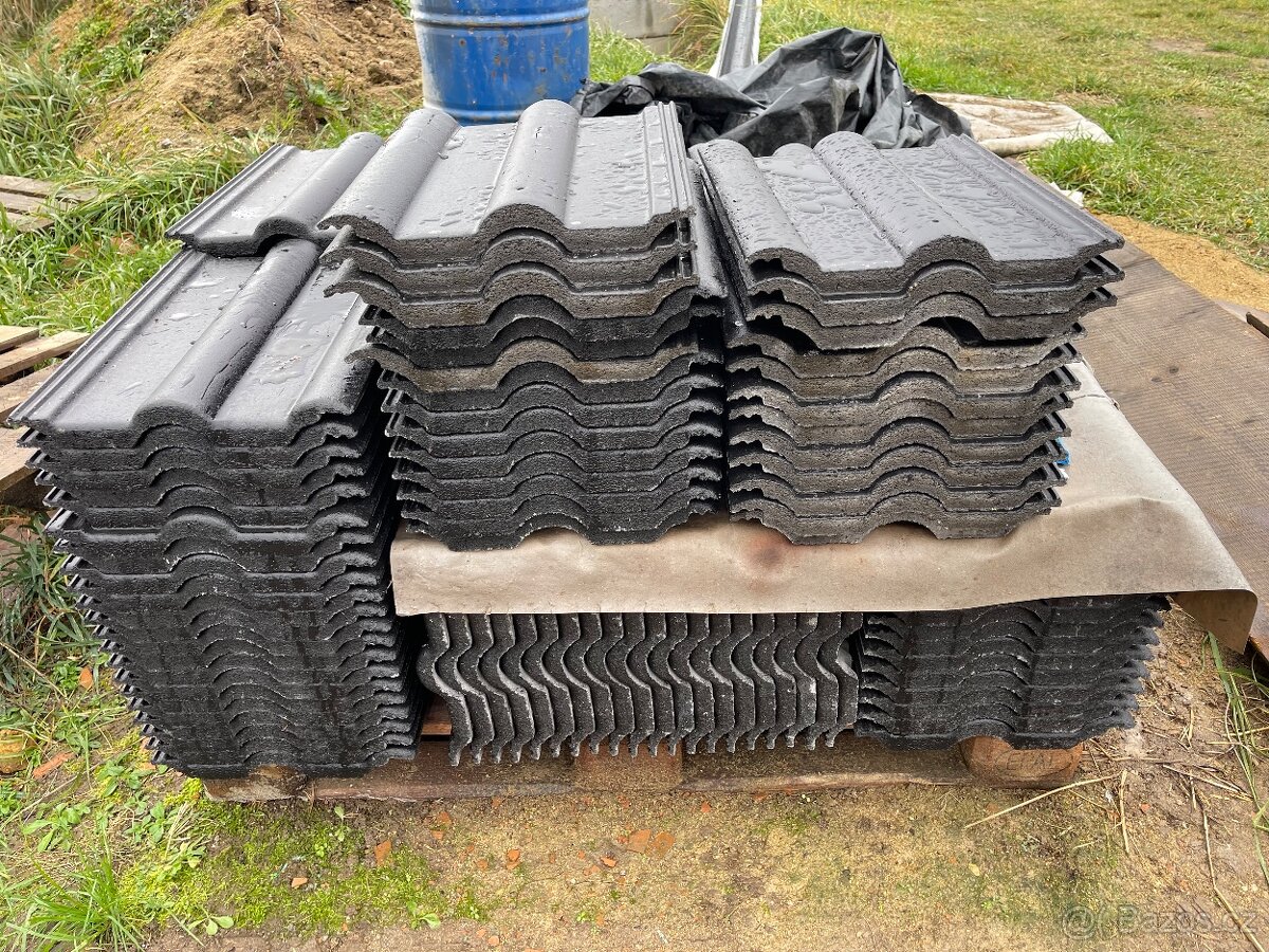 Taška střešní Betonpres Natura Exclusiv břidlicově černá NOV - 2