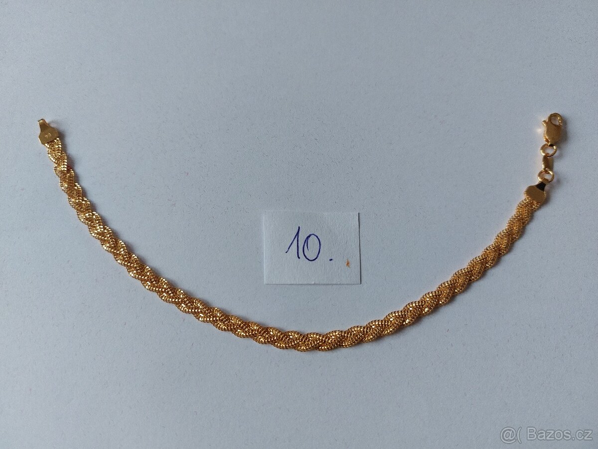 Zlatý řetízek na ruku z 22k zlata. - 2