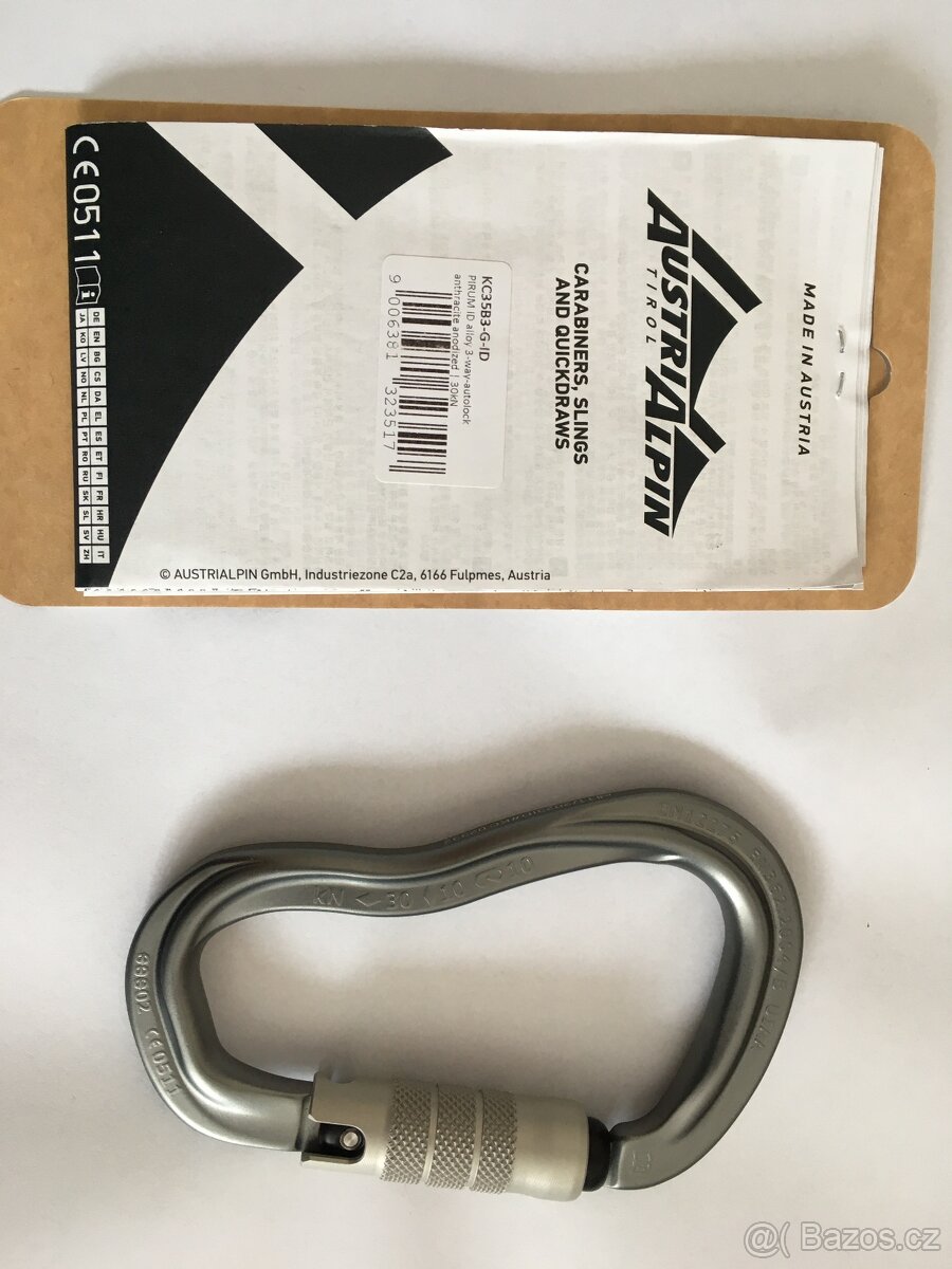 Karabína karabínka AustriAlpin Pirum ID 3-way-autolock, nová - 2