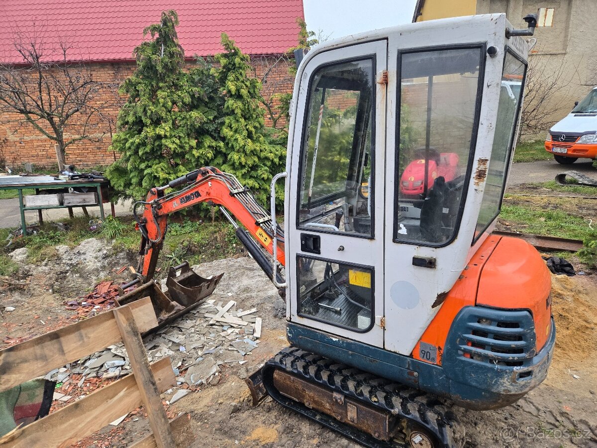 Minibagr Kubota Kx 36-2 najeto 4300mth 3x lžíce Rychloupínak - 2