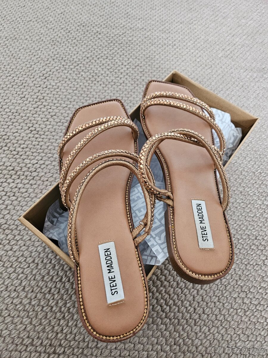 Dámské zlaté sandále vel.41 - nové, Steve Madden - 2
