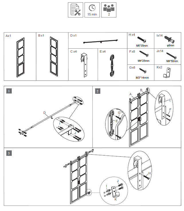 Kování pro posuvné dveře - 2
