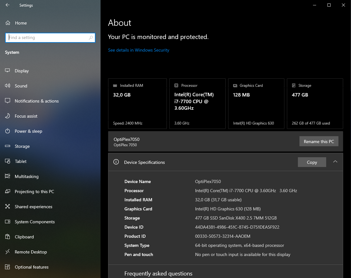 Dell OptiPlex 7050 Win10 - 2