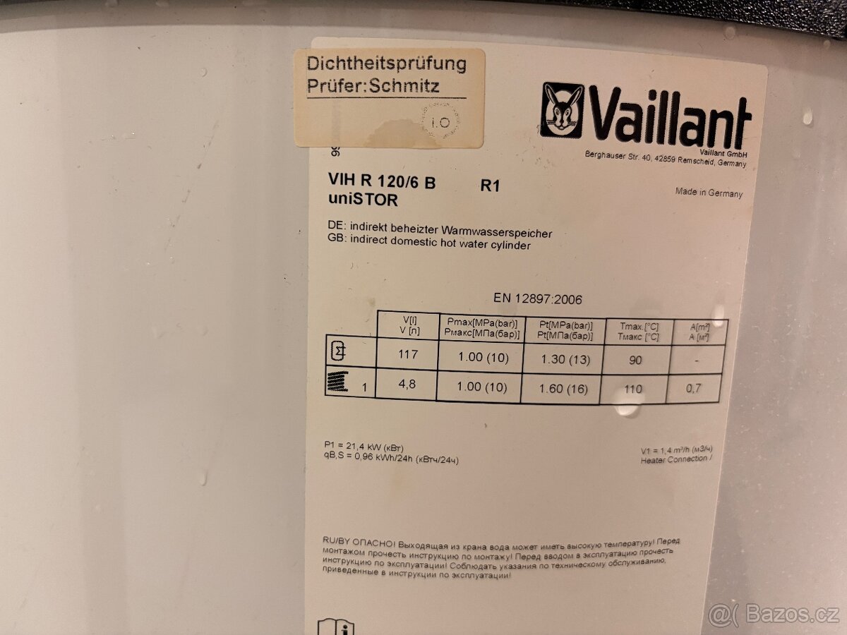 Bojler vailant VIH R 120/6 B - 2