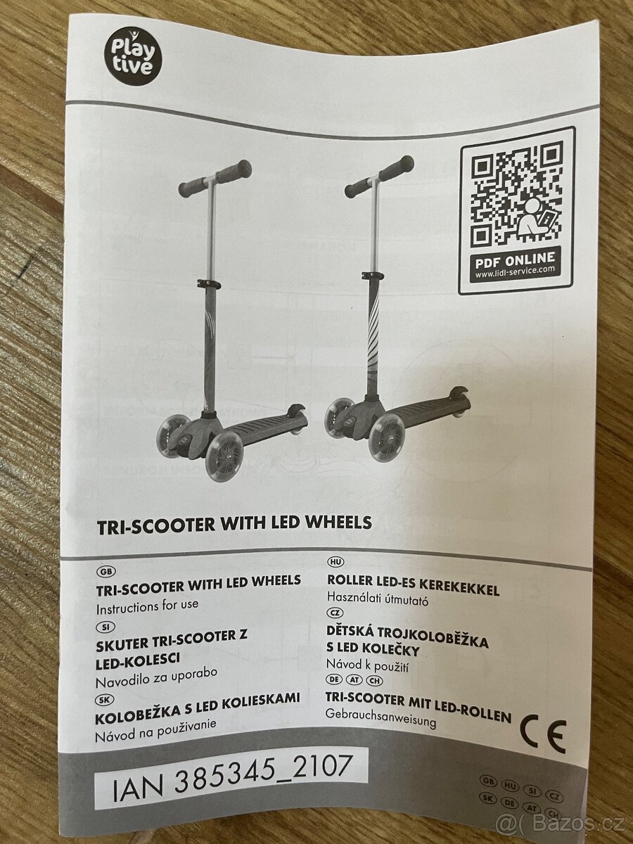 Dětská koloběžka - svítící kola LED diody - 2