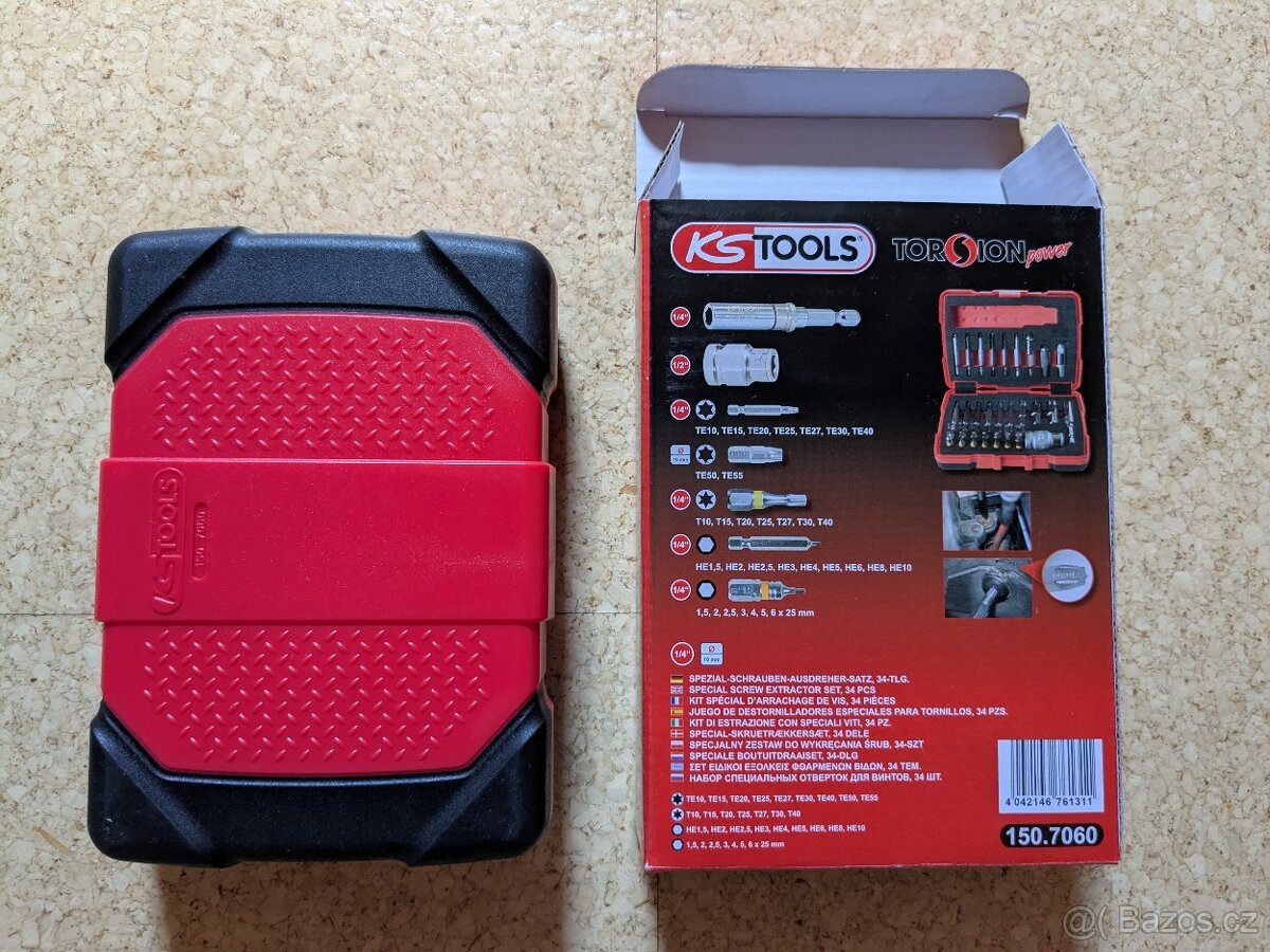 KS Tools 150.7060 – Sada šroubováků / vytahováků šroubů, 34d - 2