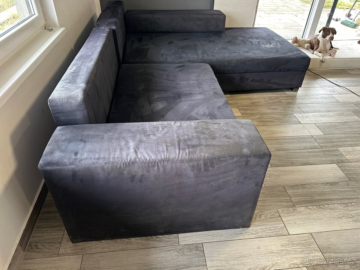 Rohovy gauc, sedaci souprava, rozkladaci - 2