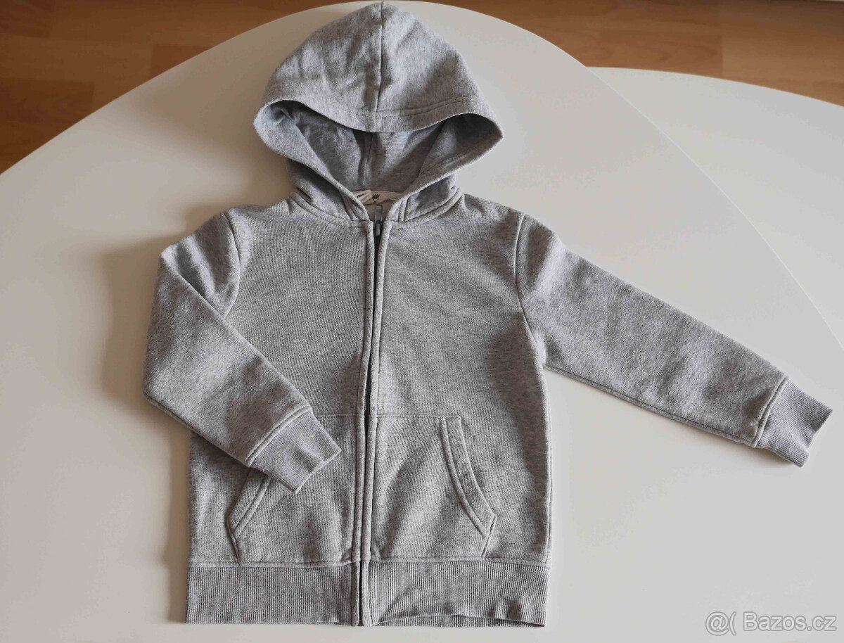 Dětská šedá mikina H&M, vel. 110–116 - 2