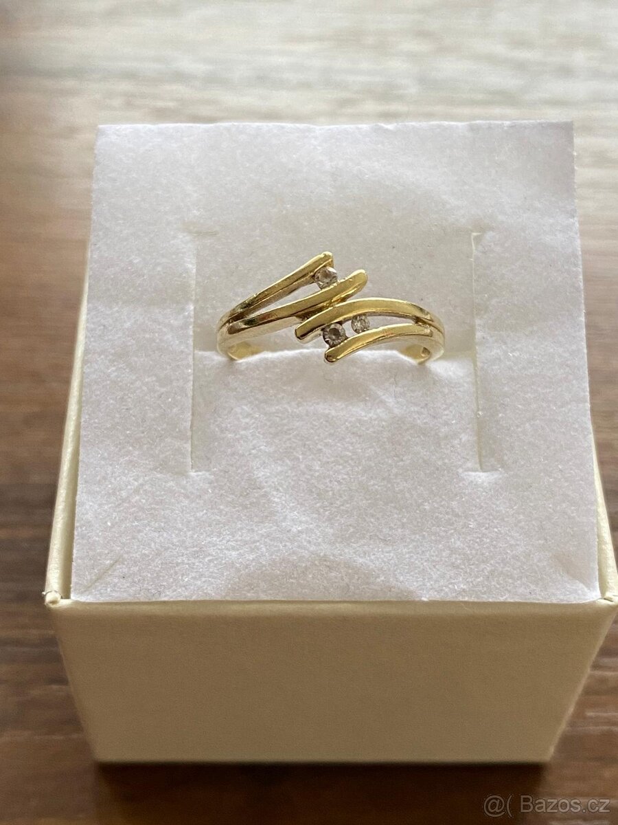 Zlatý dámský prsten - 2