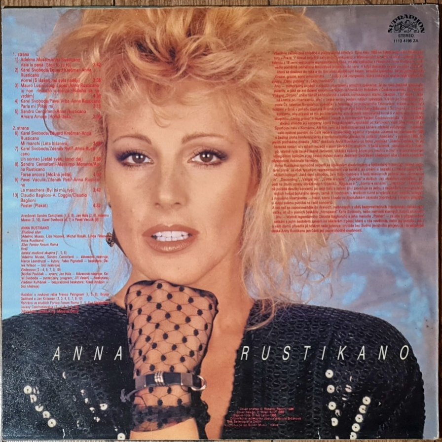 Anna Rustikano – Anna Rustikano 1987 LP deska, VG / VYPRANÁ - 2