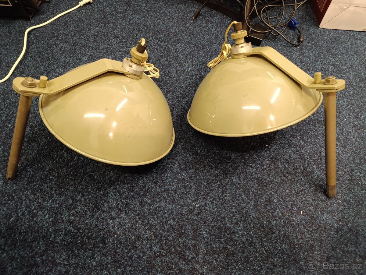 2x Retro lampy - chrom - 2