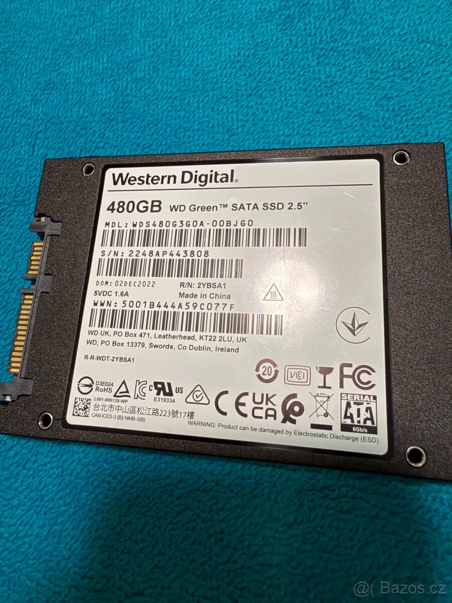 P> SATA SSD disk 2,5" WD Green 480GB - 2