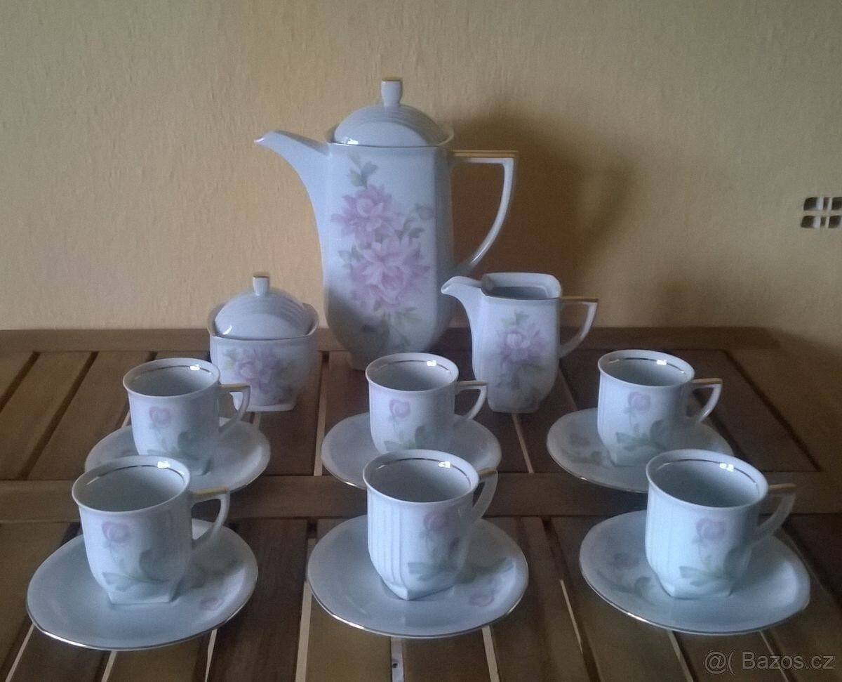 porcelánová souprava na malou kávu Lisette, - 2