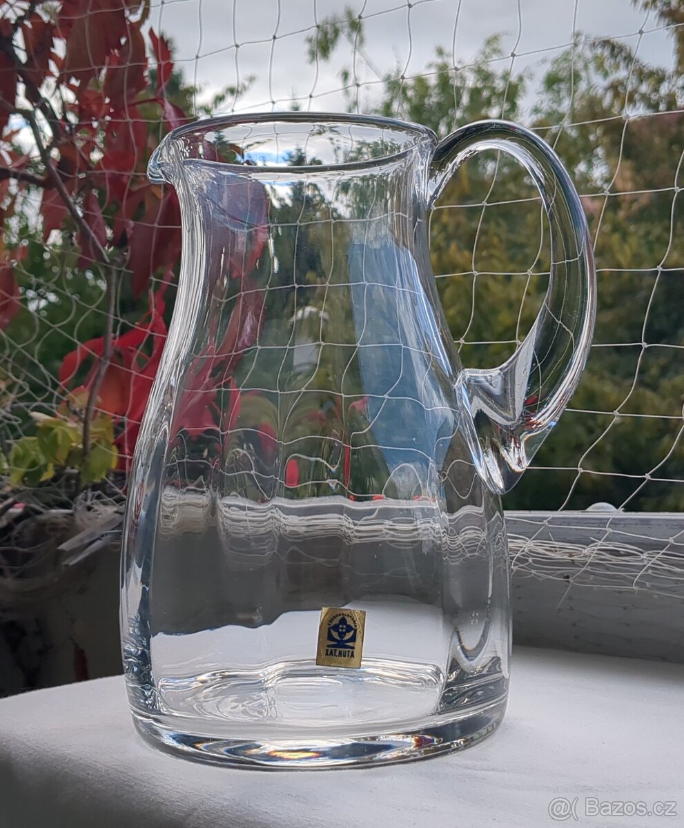 Velký skl. džbán KATARÍNSKÁ HUTA Czechoslovakia - 2