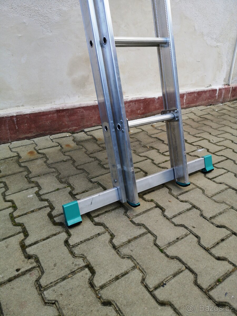 Prodám AL -Hliníkový žebřík 2x6m +základna - 2