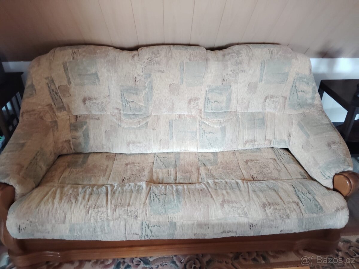 Rustikální sedačka a křesla - masiv - 2