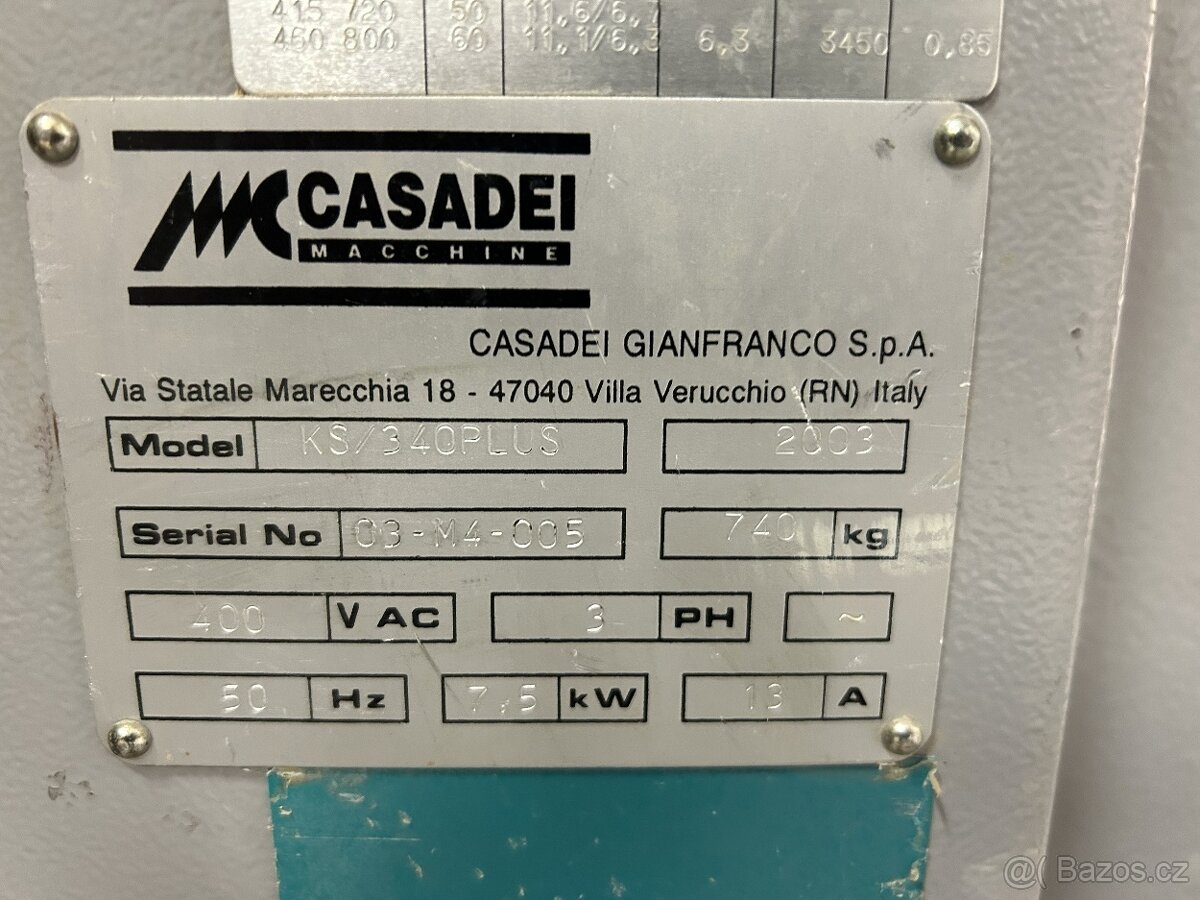 Formátovací pila Casadei KS/340 Plus - 2