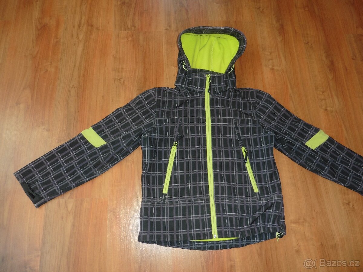 Šedočerná softshell bunda vel. 146 cm - 2