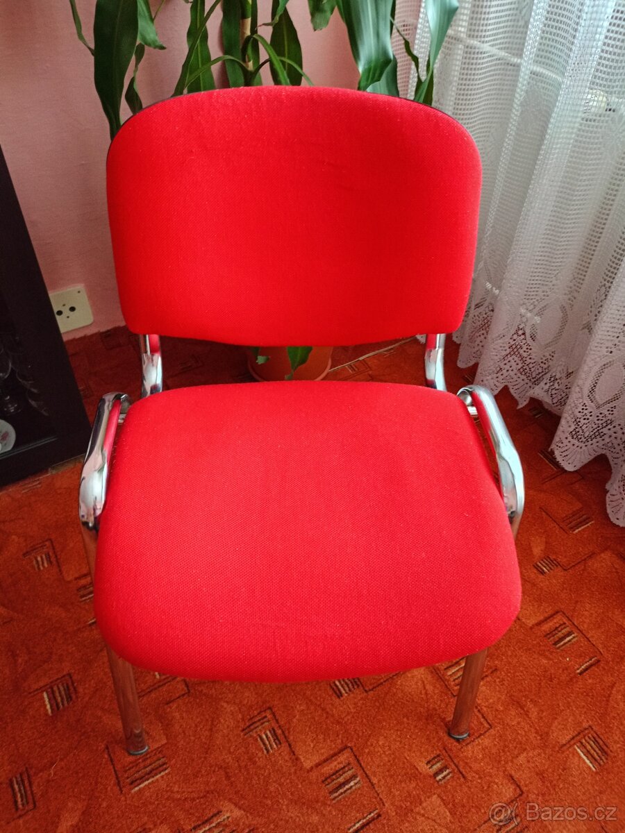 Pevná židle chrom, polstr - 2
