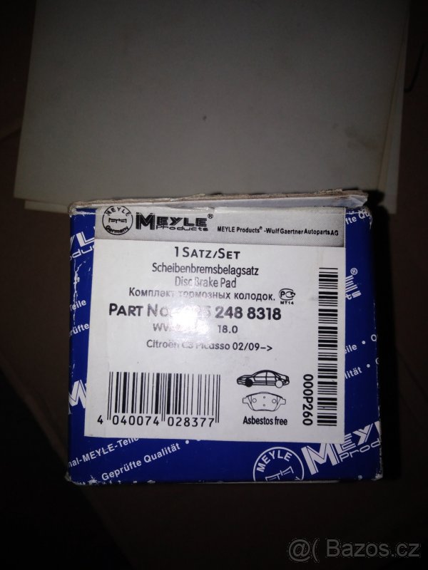 Brzdové destičky c3, c3 Picasso - 2