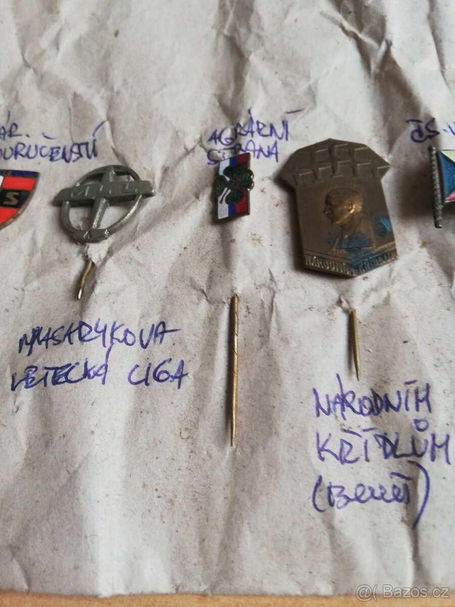 Různé odznaky 1.republika a Protektorát. - 2