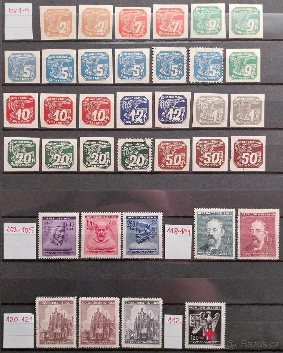 Známky - PROTEKTORÁT ČECHY A MORAVA - 2