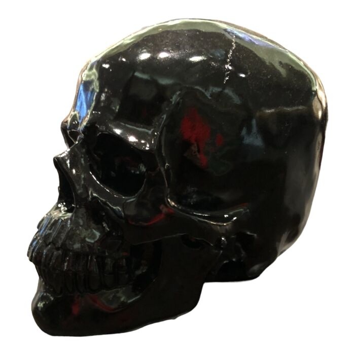 Skull-Black lebka Polystone, 24cm - 2
