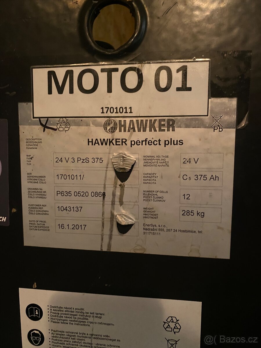 Trakční baterie 24V 375Ah olověna - 2