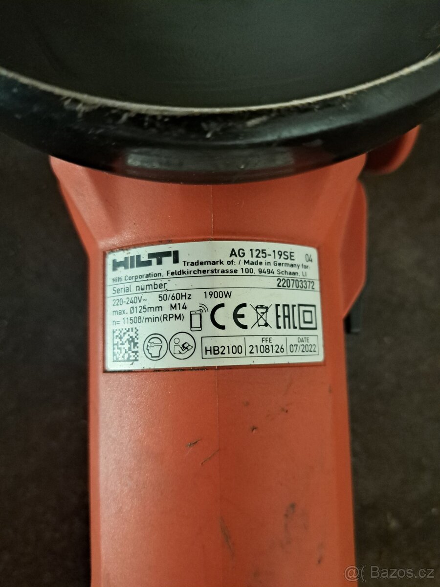 Úhlová bruska hilti AG 125 - 19 SE - 2