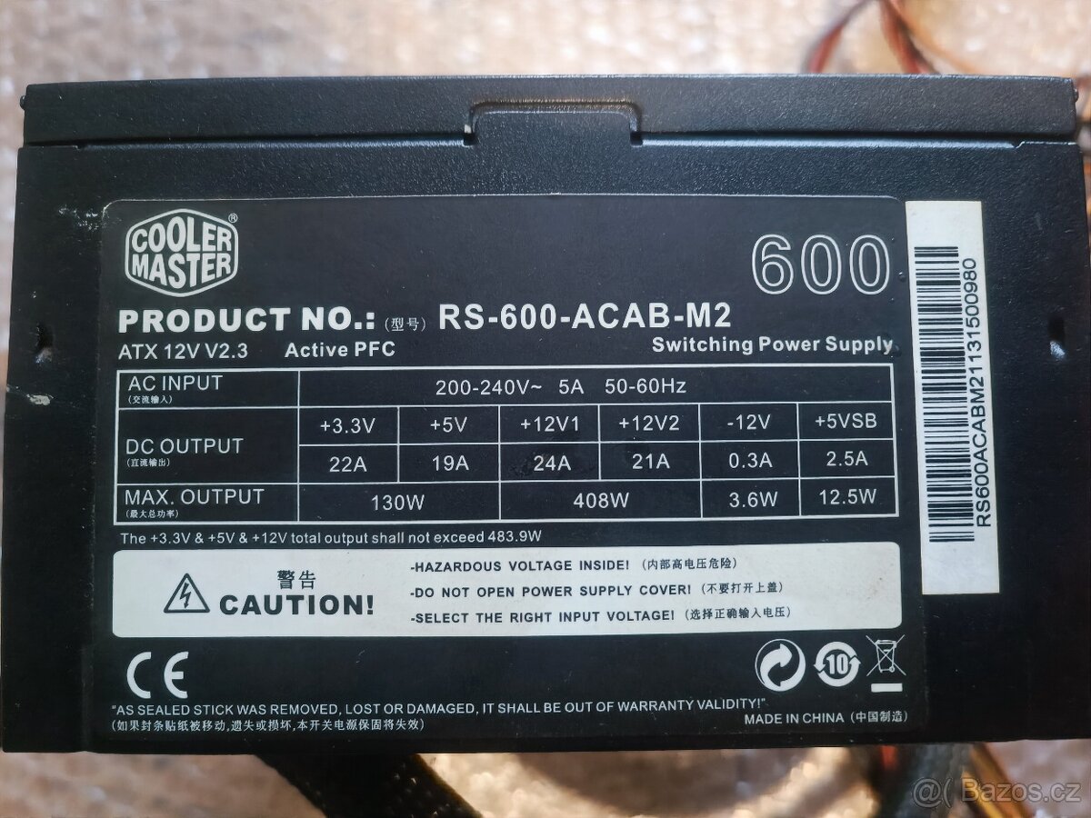 PC Zdroj Cooler Master 600W - 2