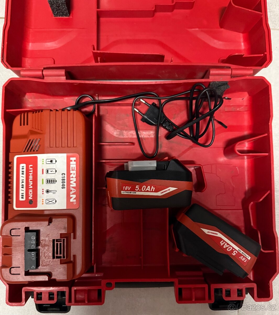 Herman baterie 5.0ah 18v a nabijacka - 2