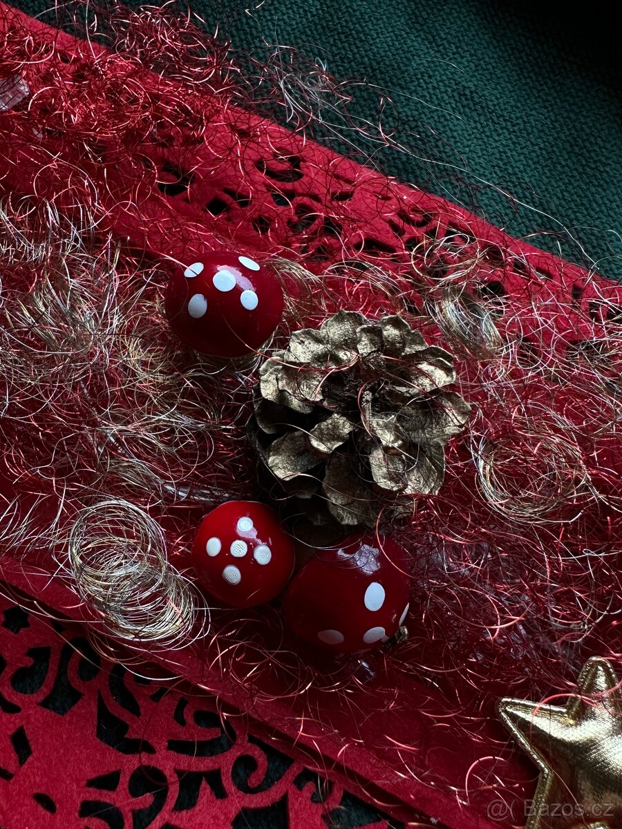 Vánoční běhoun na stůl svítící dekorace - 2