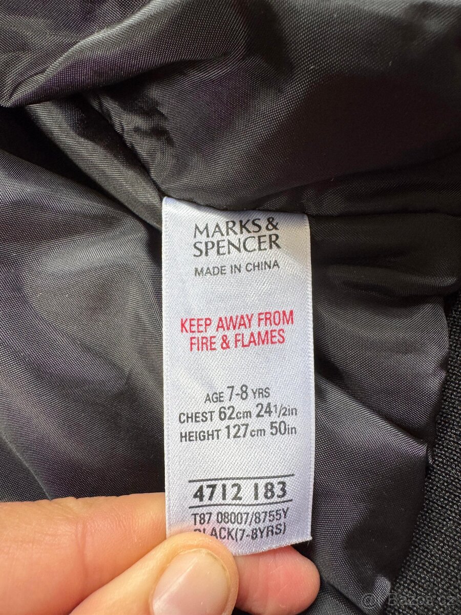 Zimní bunda zn. Marks & Spencer vel. 7-8 let - 2