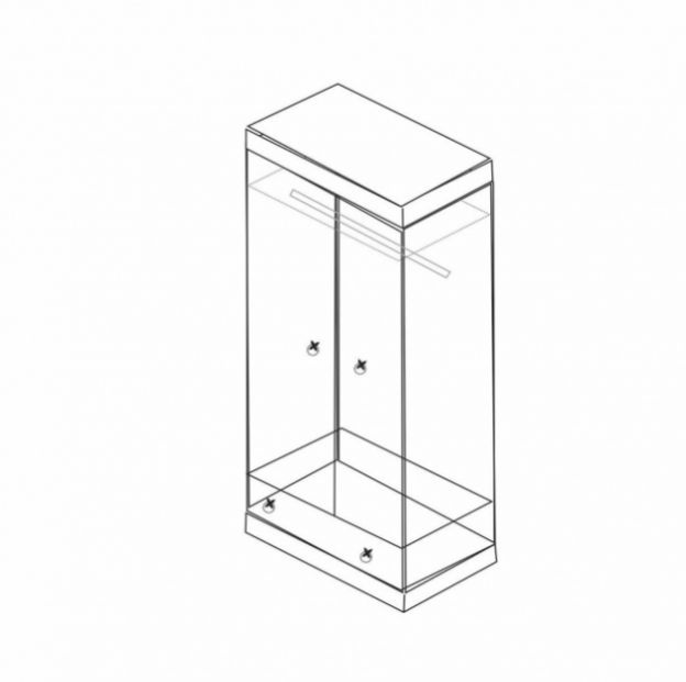 Dřevěná skříň 2dveřová CORONA vosk 162820 - 2